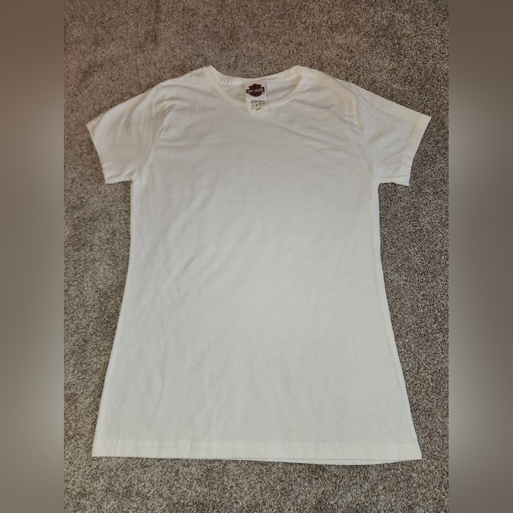 Preowned Harley-Davidson size small plain white‎ tshirt